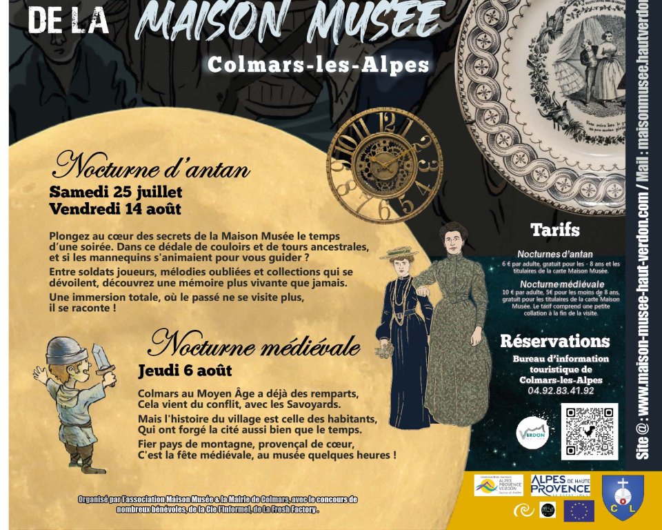 Affiche des Nocturne de la Maison Musée à Colmars les Alpes