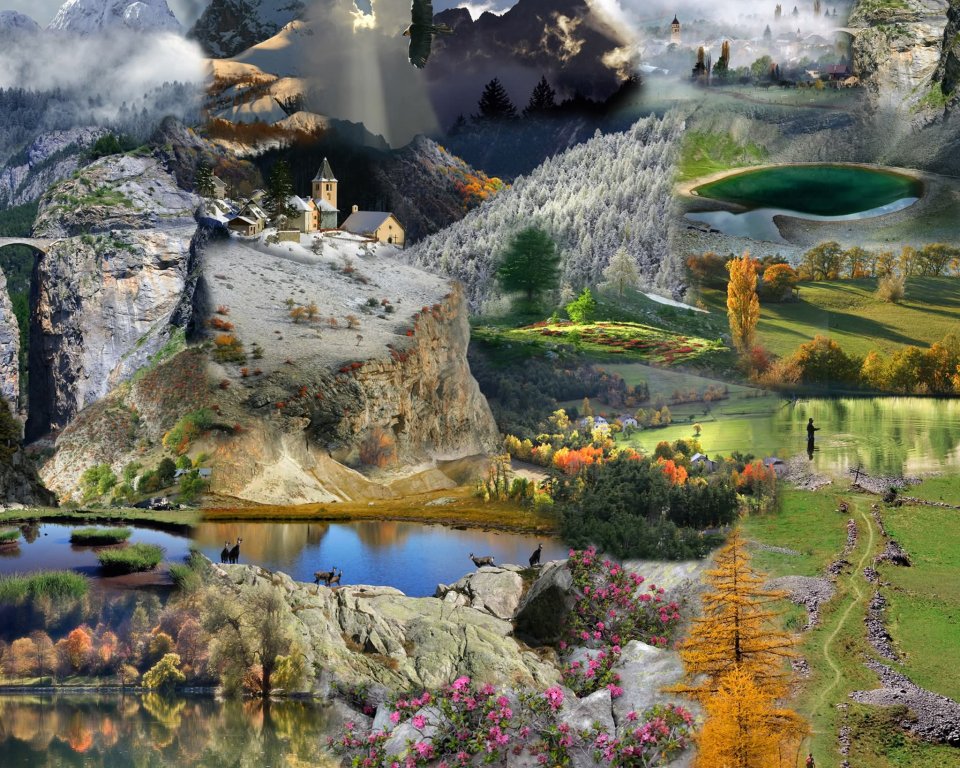 Paysages quatre saisons de la destination Mercantour