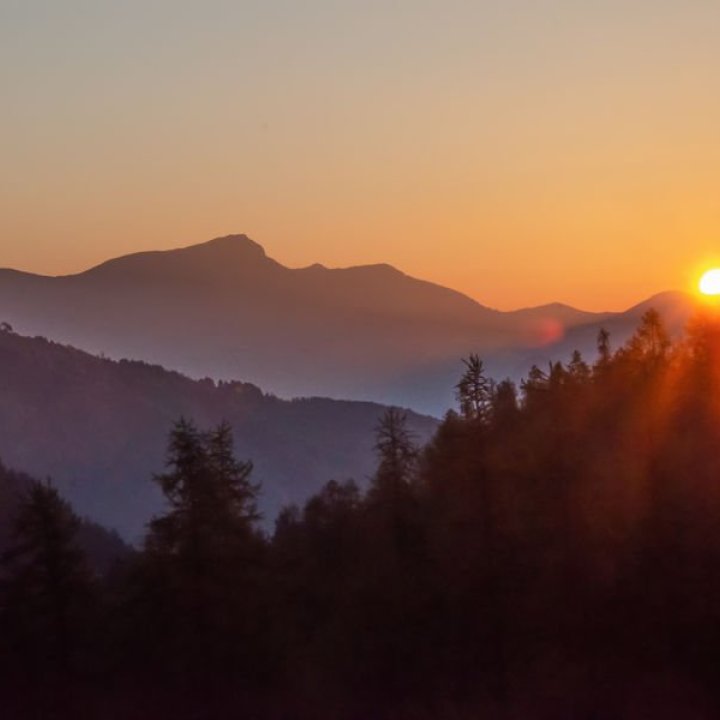 Gite d'étape Neige et Merveilles - Lever de soleil depuis la terrasse