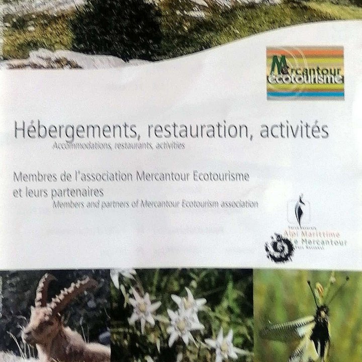 Carte touristique de la destination Mercantour 