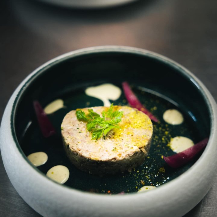 Un plat du menu de la Villa Lorenzo à Barcelonnette 