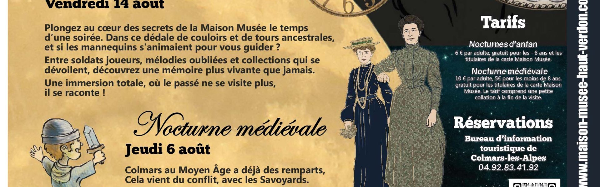Affiche des Nocturne de la Maison Musée à Colmars les Alpes 