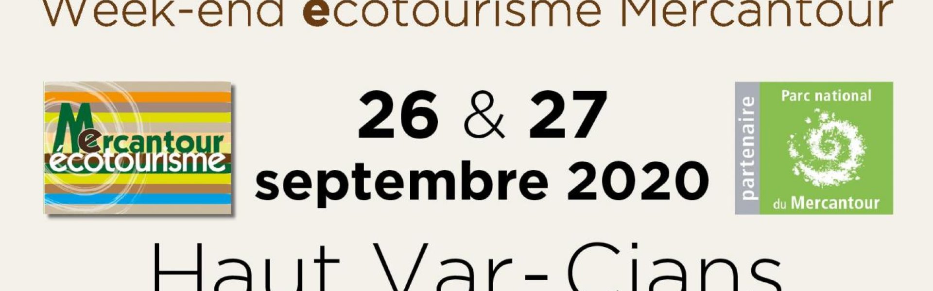 3ème Week-end Écotourisme Mercantour 26 & 27 septembre 2020 - Vallée Haut Var/Cians