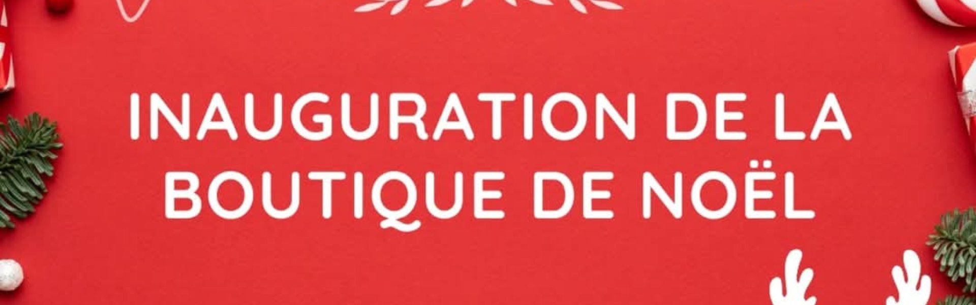 Affiche inauguration de la boutique de Sarah et Nicolas à Saint Martin Vesubie, commune du Parc national du Mercantour 