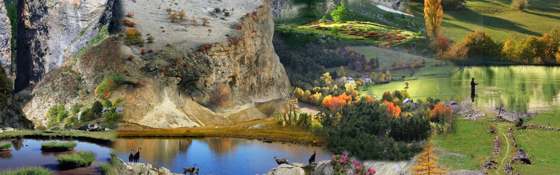 Photo 4 saisons de plusieurs paysages du Mercantour 