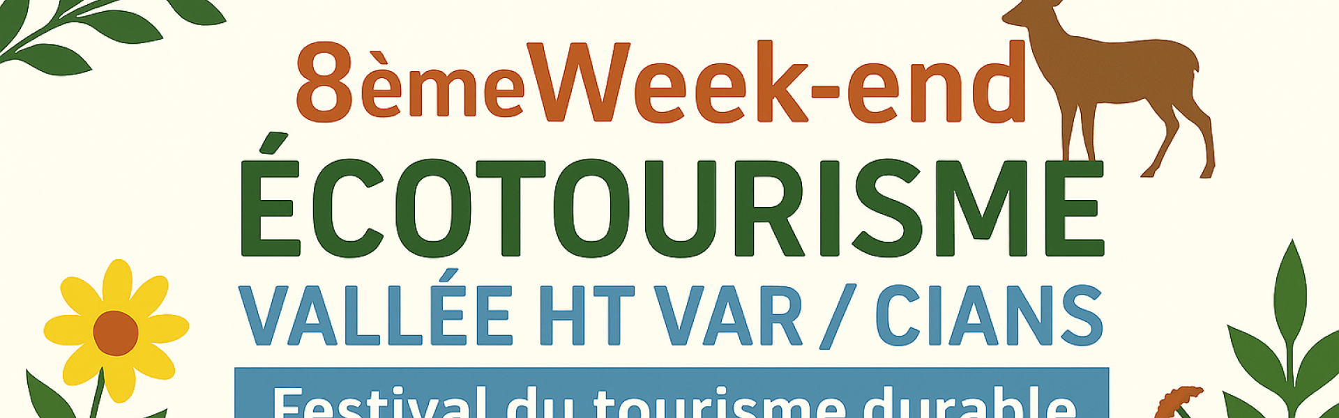 Bannière Week-end Écotourisme Mercantour Ht Var /Cians