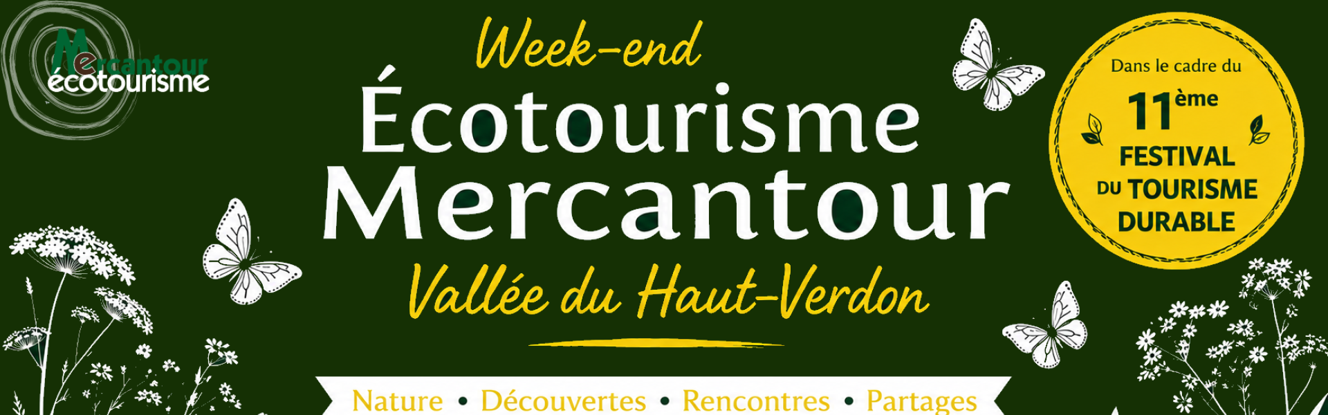 Bannière Week-end Écotourisme Mercantour de la vallée du Haut-Verdon 