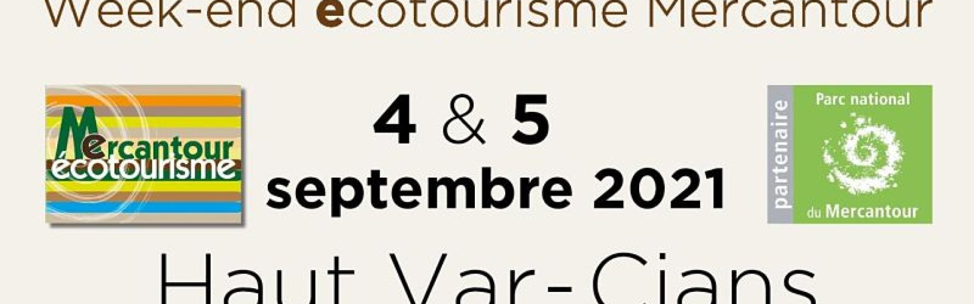 4ème Week-end Écotourisme Mercantour 4 & 5 septembre 2021 - Vallée Haut Var/Cians 