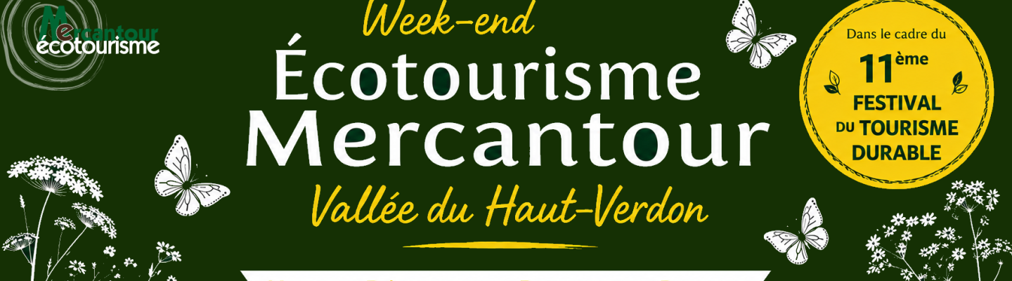 Bannière Week-end Écotourisme Mercantour de la vallée du Haut-Verdon 