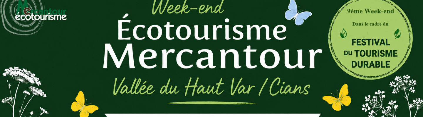 Bannière du week-end écotourisme Mercantour de la vallée du haut Var / Cians