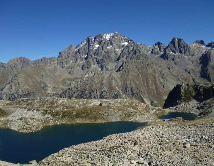 Massif Argentera  depuis les lacs de Frémamorte 