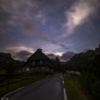 Ciel étoilé au refuge de la Cantonnière 