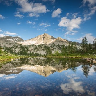 Reflets d'été à Camp Soubran, au dessus du col de Salèse. 