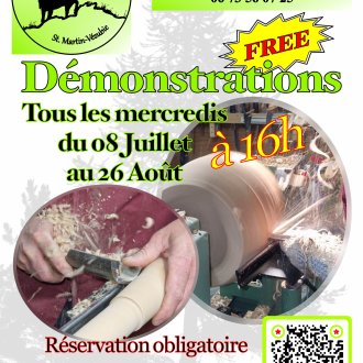 Affiche des démonstrations à l'atelier du Mercantour 