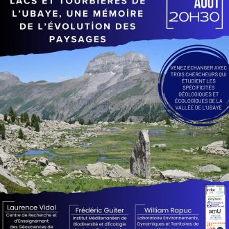 Affiche conférence : Lacs et tourbières de l'Ubaye 2024 