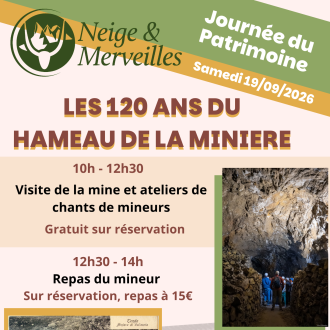 Affiche des 120 ans du hameau de la Minière - Journée du patrimoine