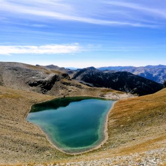 Lac de la petite Cayolle au cœur  du Parc national du Mercantour