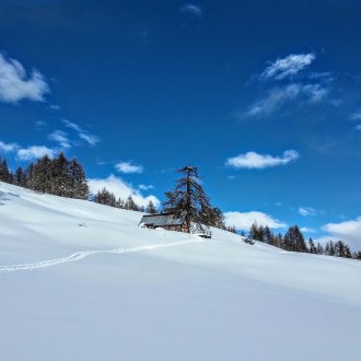 paysage de montagne enneigée - Val d'Allos