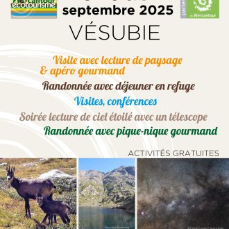 Affiche week-end écotourisme Mercantour 2025 Vesubie 