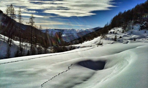 Paysage enneigé du Mercantour 