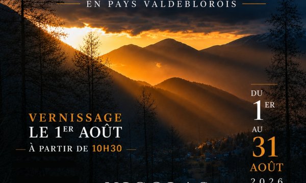 Affiche exposition " Ombres et lumières" des photos du Parc national du Mercantour 