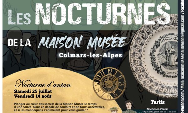 Affiche des Nocturne de la Maison Musée à Colmars les Alpes 