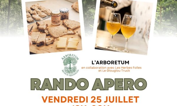 Affiche rando apéro à l'arboretum de Roure