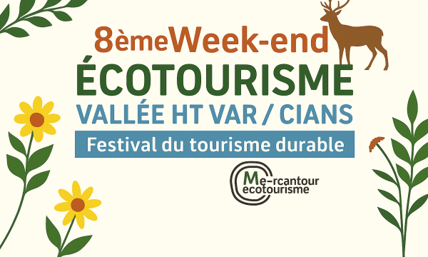 Bannière Week-end Écotourisme Mercantour Ht Var /Cians 