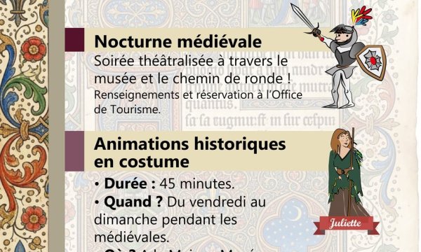 Affiche: une semaine au Moyen Âge à la Maison Musée du Haut-Verdon 
