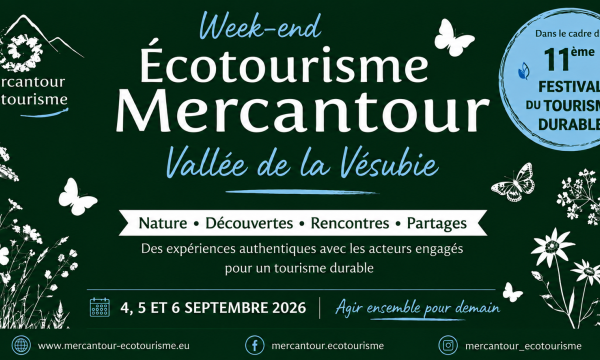 Bannière Week-end Écotourisme Mercantour Vésubie 2026