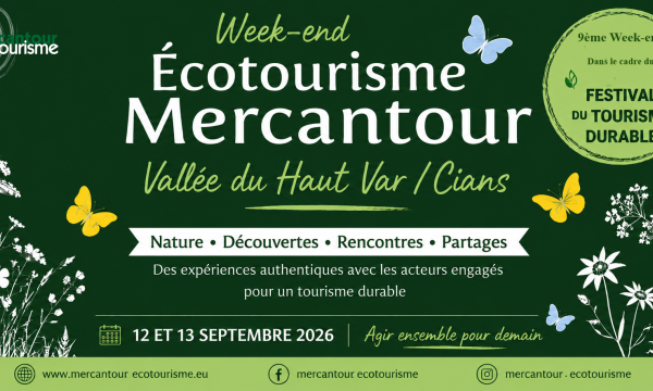 Bannière du week-end écotourisme Mercantour de la vallée du haut Var / Cians